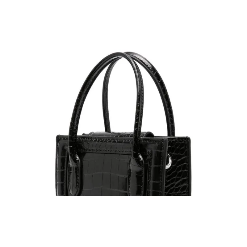 CHIARA FERRAGNI Eyelike Polyester Tote Bag Shopping Bag Shoulder Bag Crossbody Bag Handbag Regular Women's Black-4