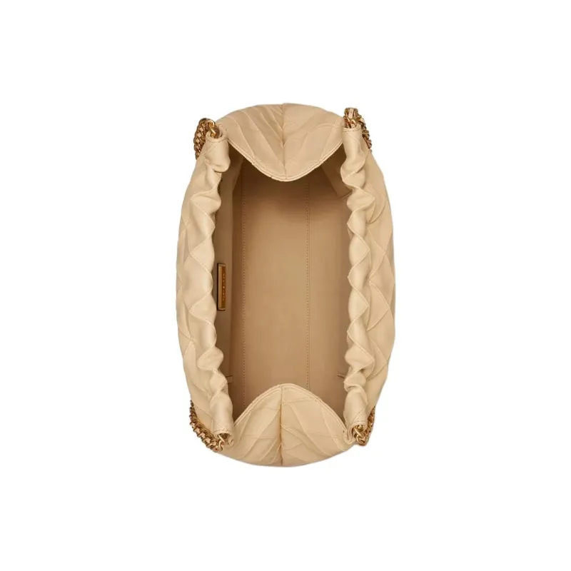 TORY BURCH Fleming Suede Shoulder Bag Women's Vanilla Soft Ice Cream-2