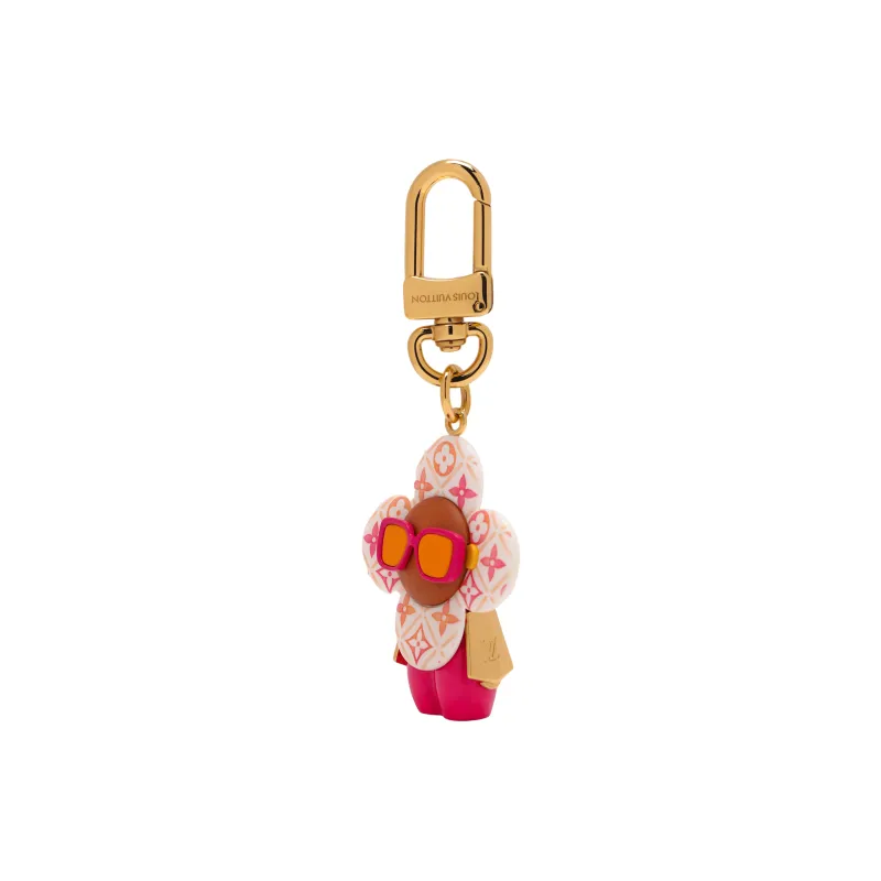 LOUIS VUITTON Flower Shaped Vivienne Bag Charm Women's Pink-1