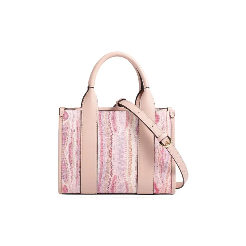 COOGI Synthetic Leather One Shoulder Handbag Regular Women's Pink/Ecru-3