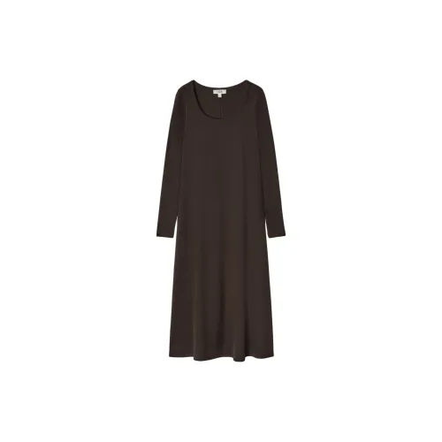 COS Long-Sleeved Dresses Women's Dark Brown