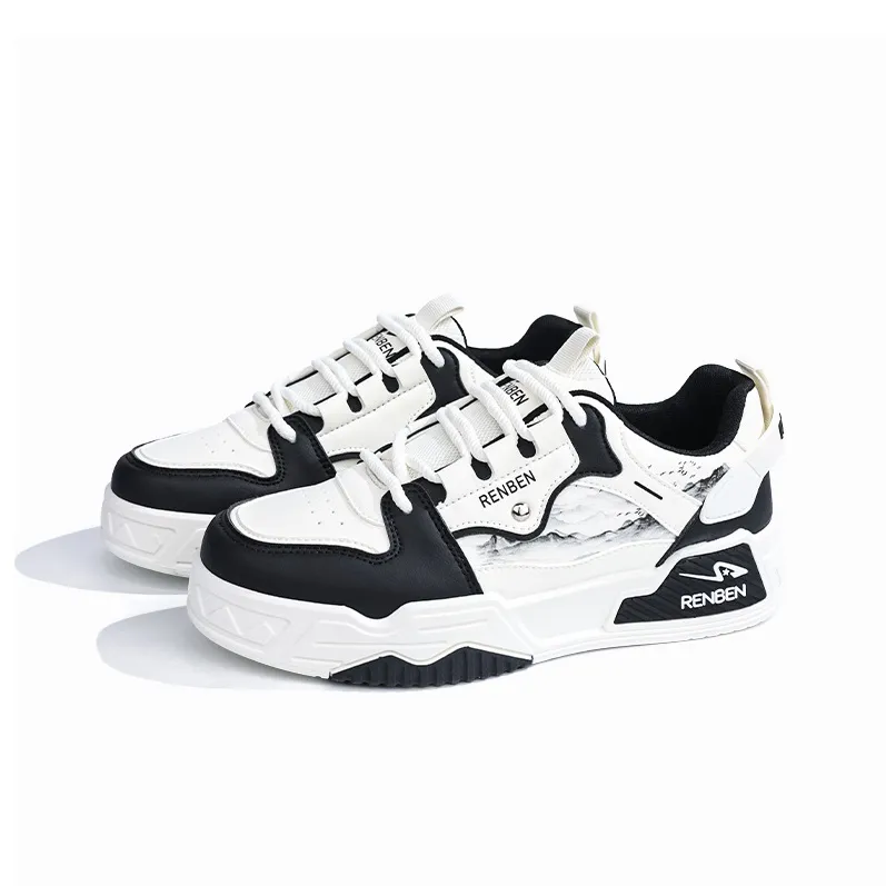 RENBEN Anti-Slip And Wear-Resistant Height Increasing Low-Top Skateboard Shoes Men's-12