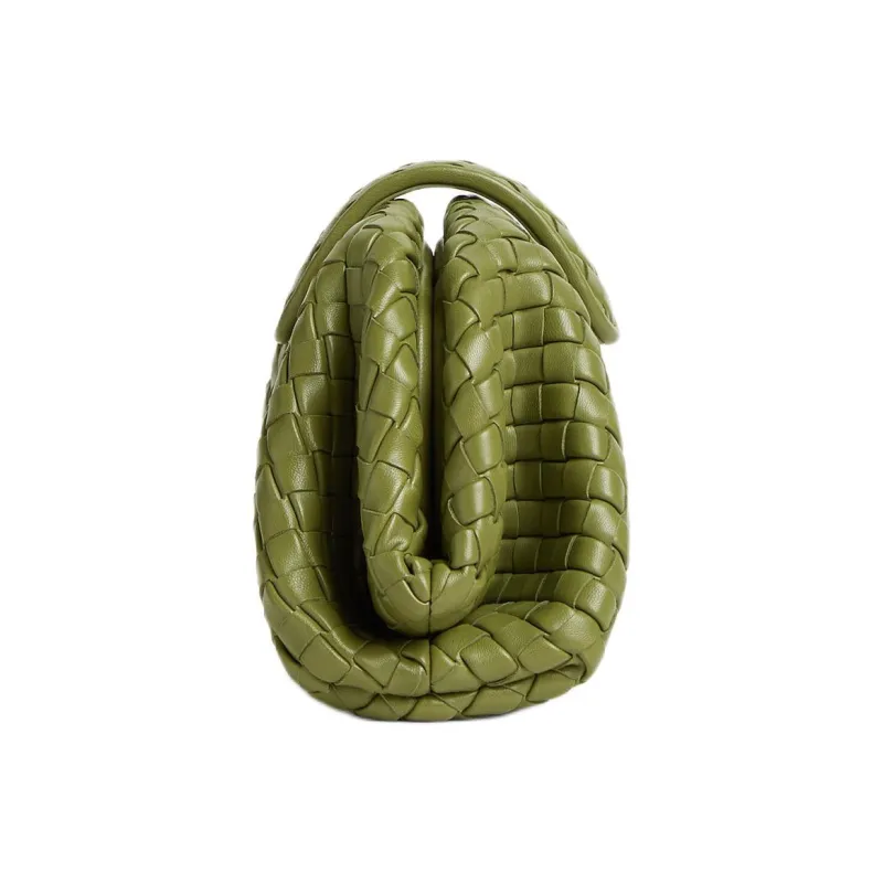 Bottega Veneta Lauren 1980 Sheepskin Clutch Shoulder Bag Trumpets Women's Matcha-1
