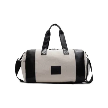 BGAY Fabric Travel Bag Unisex Black/Brown