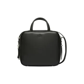 WEEKEND MaxMara Leather Handbag Small Size Women's Black