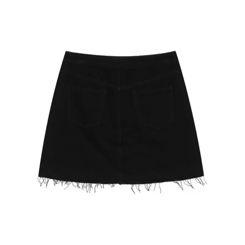 ELF SACK Casual Short Skirts Women's Calm Black-1