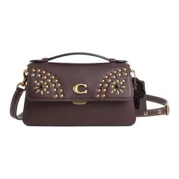 COACH JUNO Leather Shoulder Bag Crossbody Bag Handbag Medium Size Women's Maple