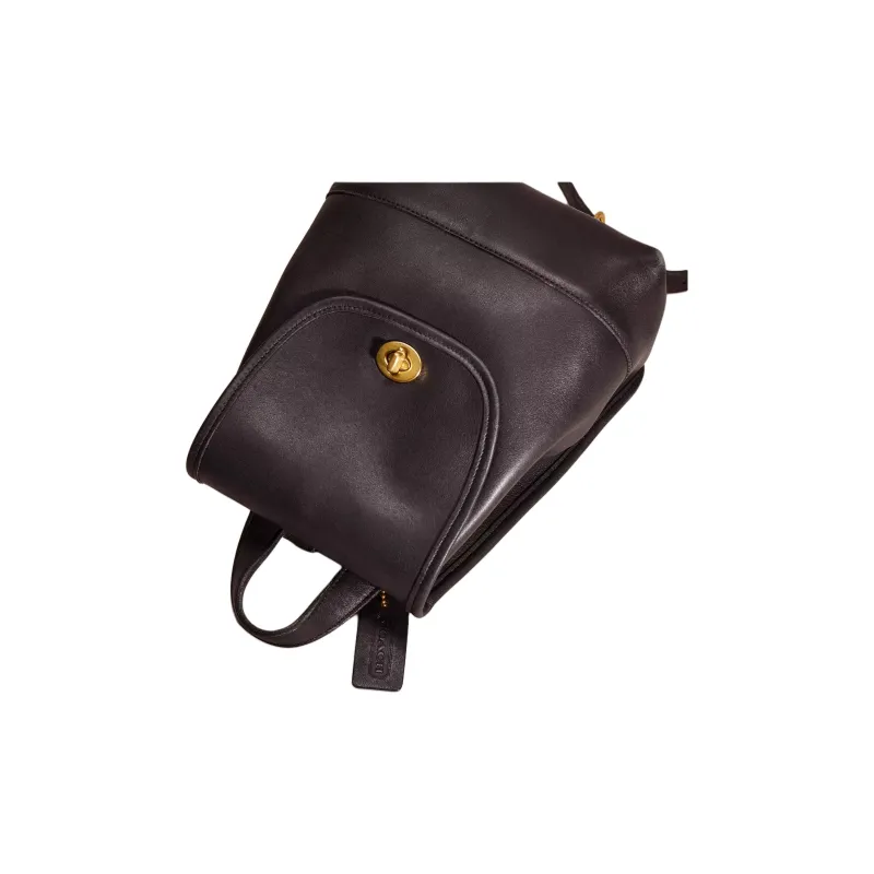 COACH Day Glove Tanned Leather Little Sun Backpack Medium Size Women's Black-4