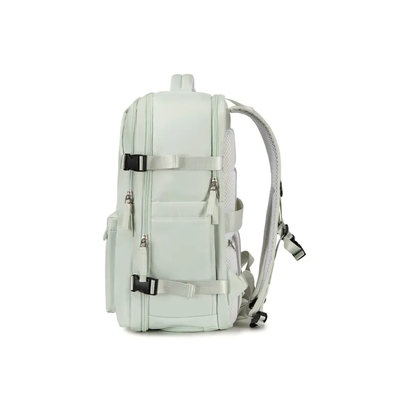 HLA Polyester Backpack Tubas Unisex White/Black/Mint Green-17