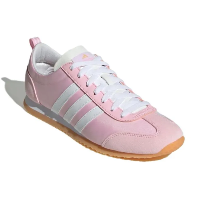 Adidas VS JOG 2.0 Anti Slip Wear Resistant Low Top Casual Shoes Unisex Pink White-2