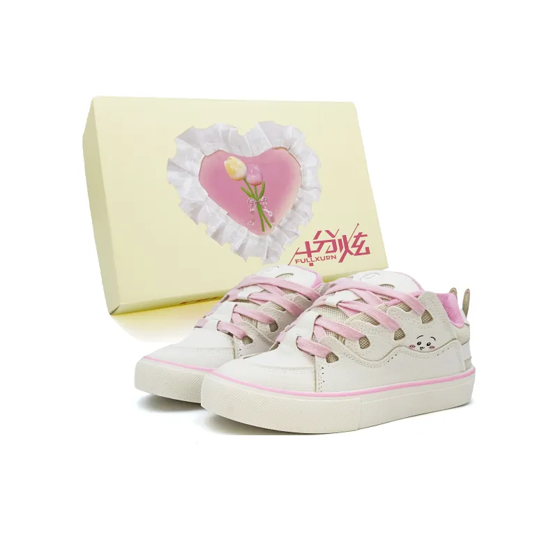 FULLXUAN Niche Cute Little Cat Students' Party Versatile Low-Top Skateboard Shoes Women's-59