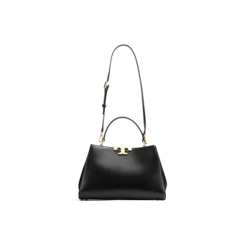 TORY BURCH Eleanor Leather Suede Trim Shoulder Bag Crossbody Bag Handbag Regular Women's Black