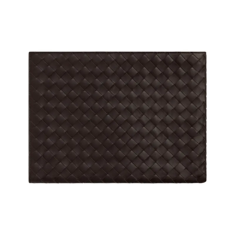 Bottega Veneta Cow Leather Clutch Men's Gummy Matcha Tea Brown-1