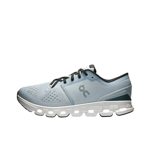 On Cloud X4 Anti Slip Wear Resistant Low Top Casual Running Shoes Men's Blue Gray