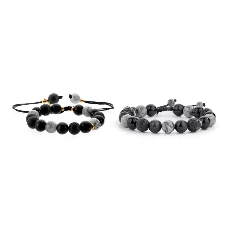 ENFANTIN Obsidian Jade Bracelets Unisex-8