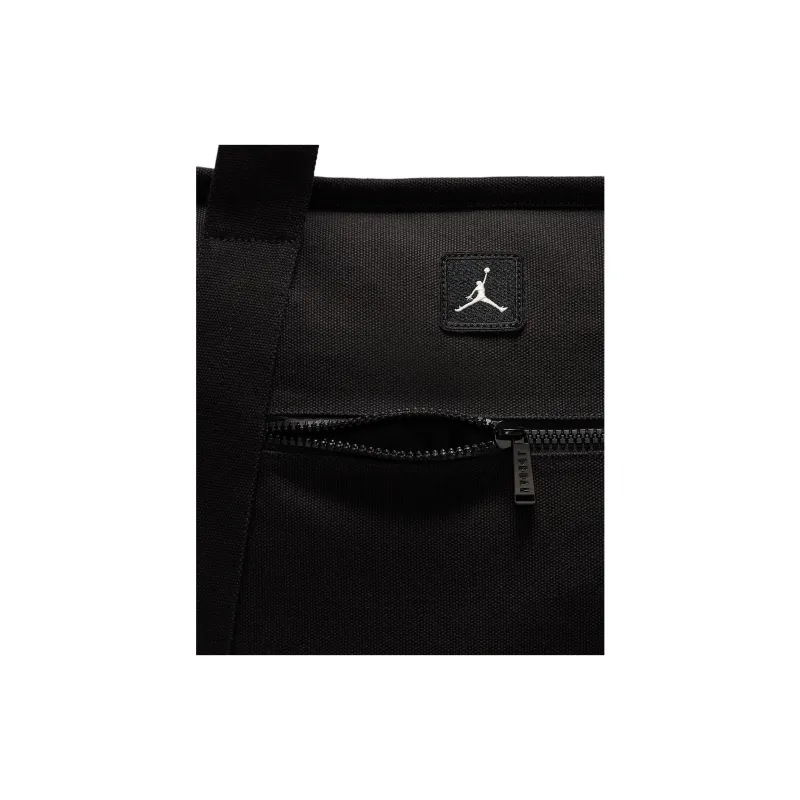 Jordan Cotton Tote Bag, Shopping Bag, Handbag Unisex Black-4