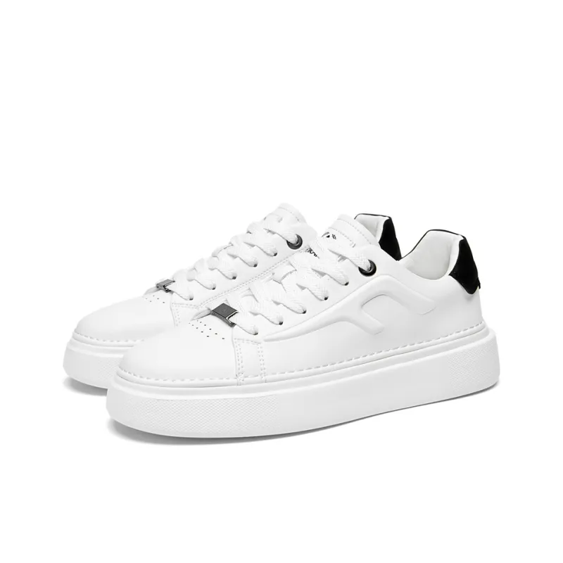 AOKANG Air Force One Series Skateboard Shoes Men Low Top White Black White-3