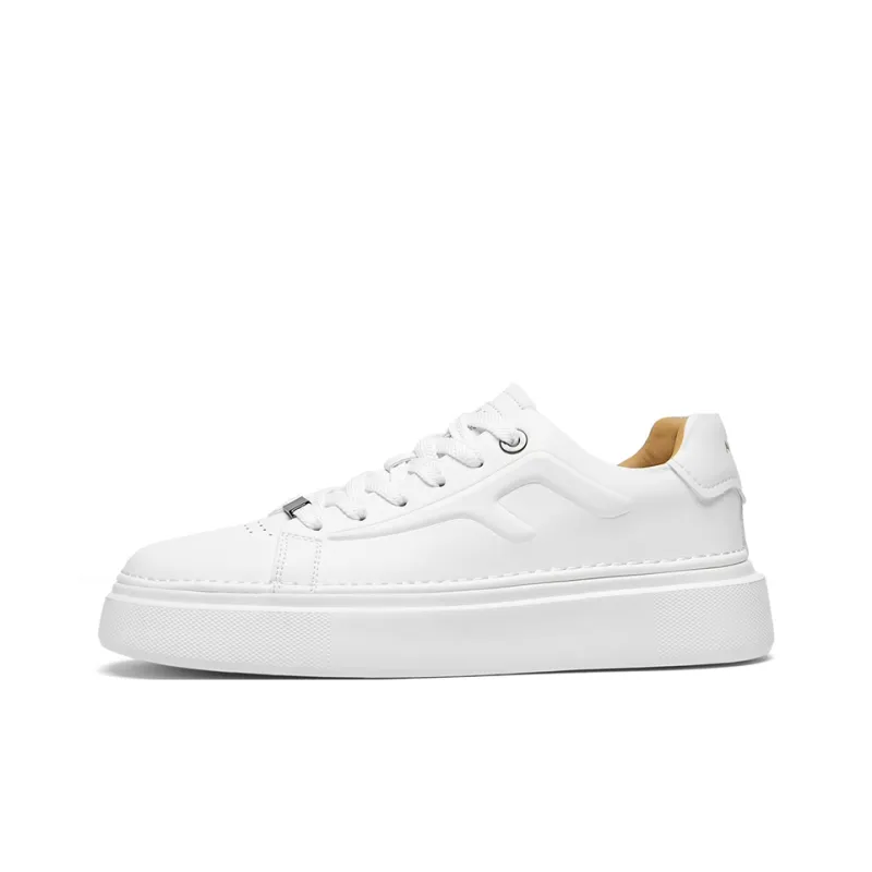 AOKANG Air Force One Series Skateboard Shoes Men Low Top White Black White-8