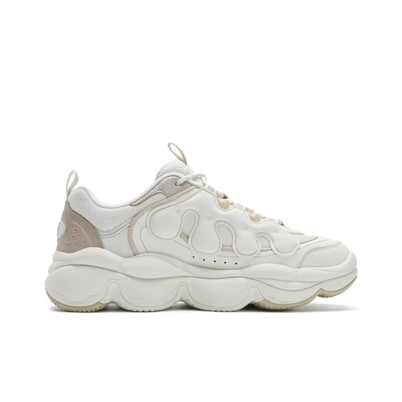 FILA Fashion Cushioning, Wear Resistant Low Top Chunky Sneakers Men's Micro White-1