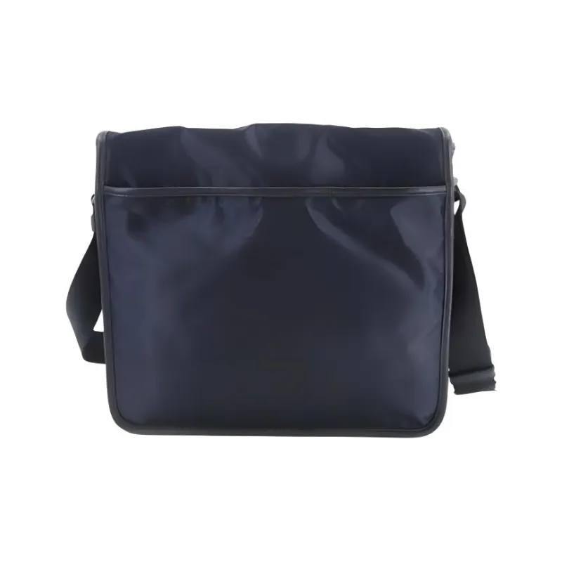 PRADA Nylon And Leather Crossbody Bag Shoulder Bag Men's Marine Blue-4