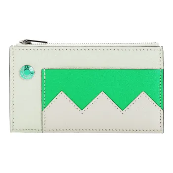 HERMES Crocodile Mysore Goat Skin Card Holder Women's Light Green/Green