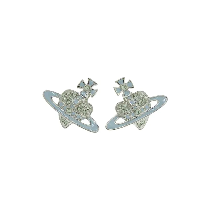 Vivienne Westwood Brass Earrings Women's Blue-1