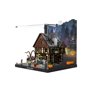 LIGHT YOUR BRICKS The Magic House Of The Sanderson Sisters From Disney Acrylic Display Case Model Accessories
