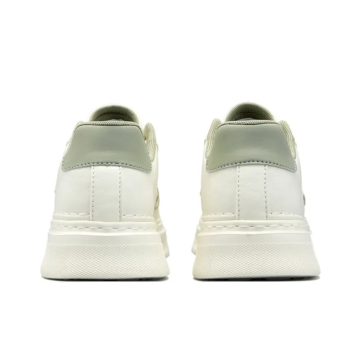 AOKANG Air Force One Series Skateboard Shoes Men Low Top White Green, Black White-5