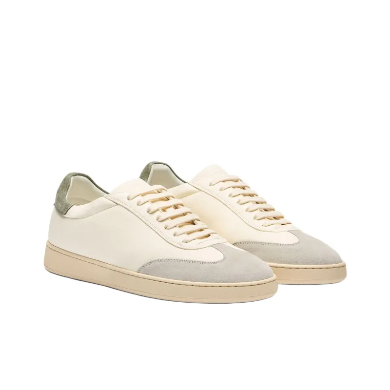Stuart Weitzman/SW Bianco Low Top Skateboard Shoes Men's Ecru-2