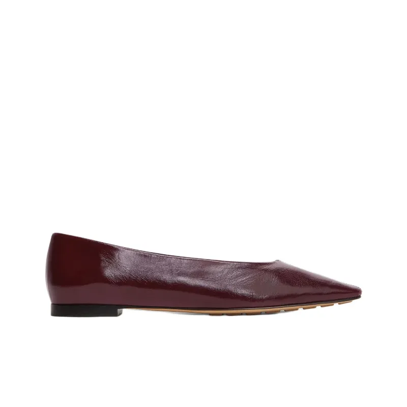 Bottega Veneta Sofia Casual Single Shoes Women's Burgundy-1