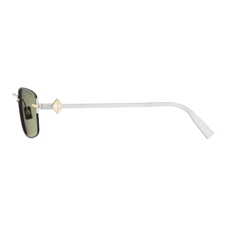 DIOR Metal Square Sunglasses Unisex Silver-2