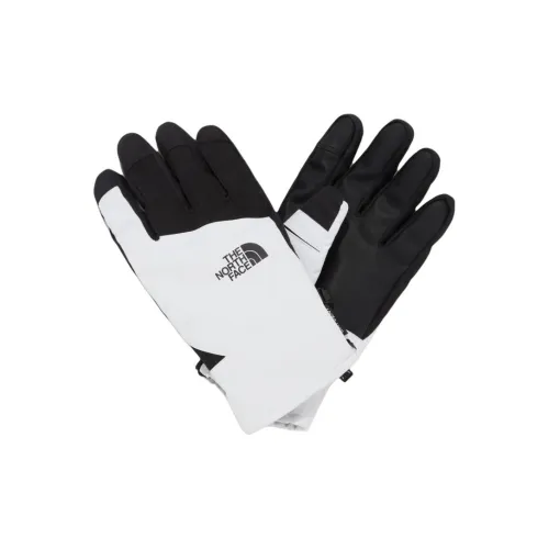 THE NORTH FACE Polyester Polyurethane Nylon Synthetic Leather Sports Gloves Men's White