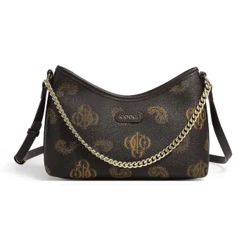 COOGI Synthetic Leather Shoulder Bag, Crossbody Bag Women's Brown/Khaki