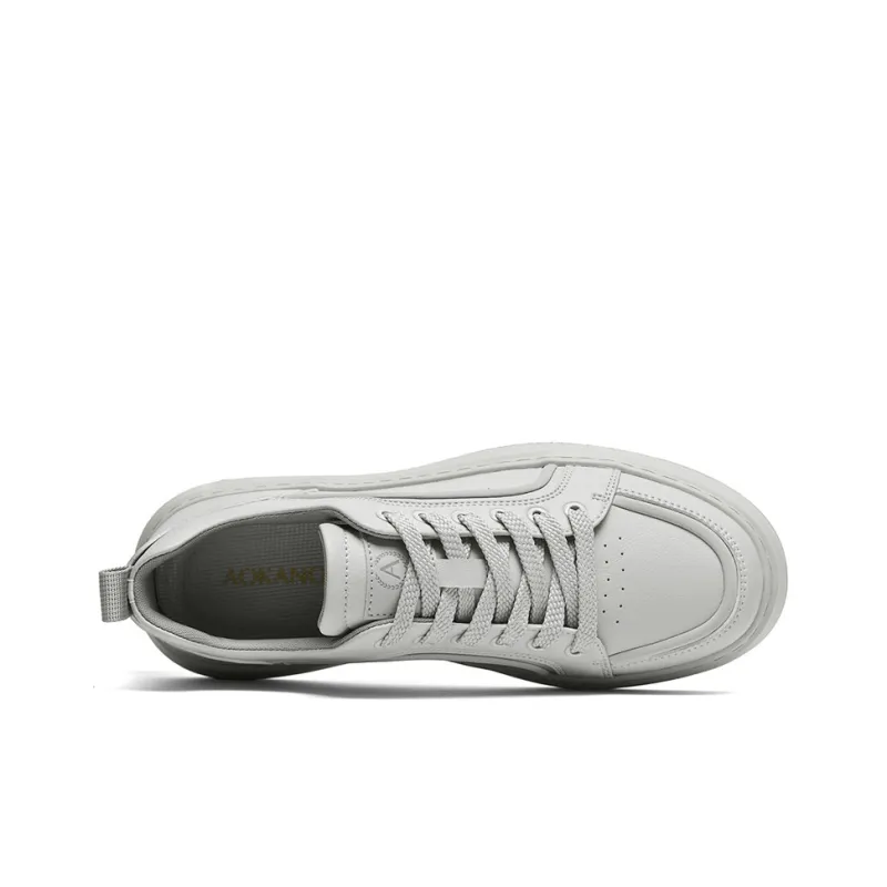 AOKANG Air Force One Series Skateboard Shoes Men Low Top Ecru, Gray-13