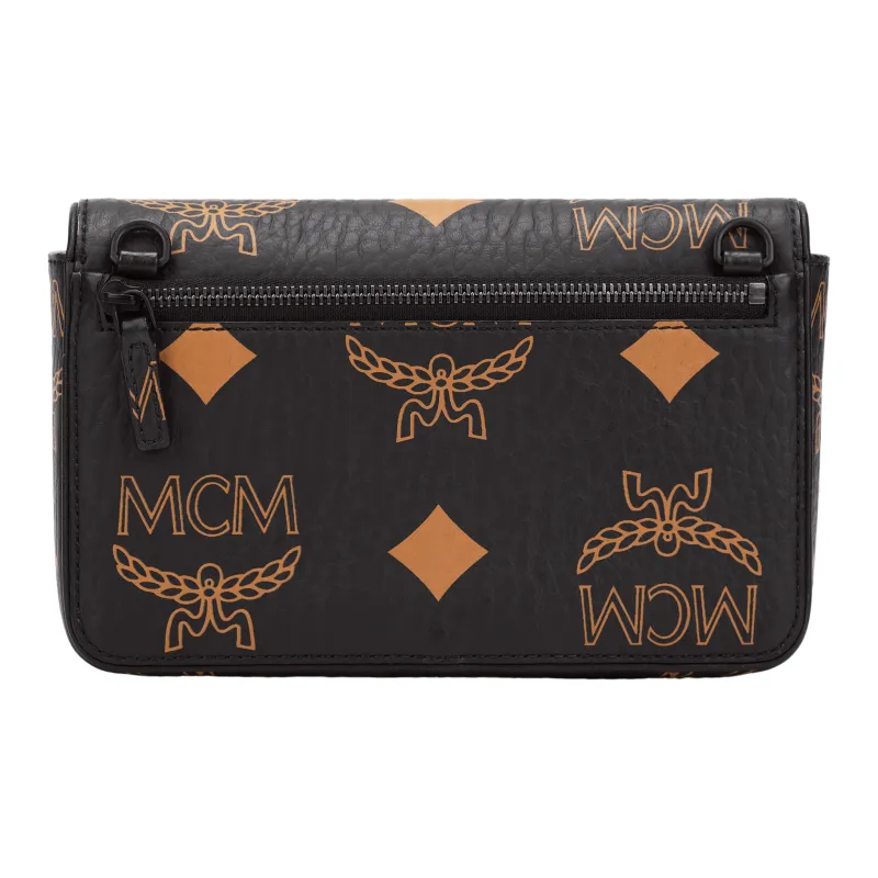 MCM Aren Canvas Camera Bag, Crossbody Bag, Clutch Mini Unisex Black-2