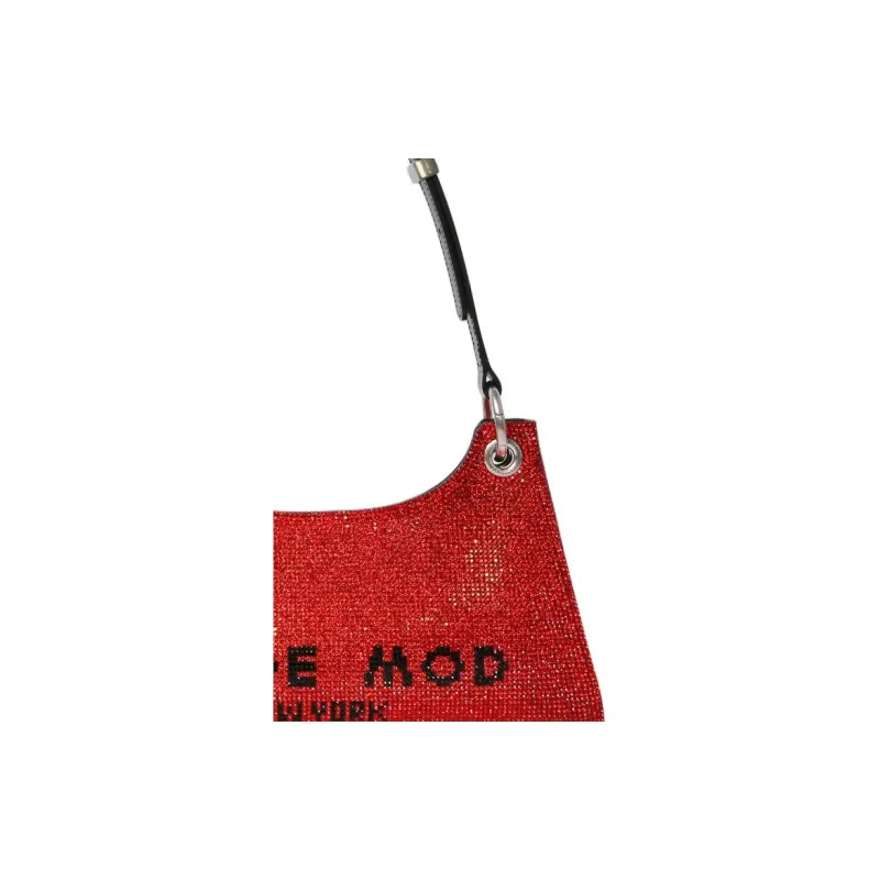 APEDE MOD Artificial Leather One Shoulder Handbag Women's Red-3