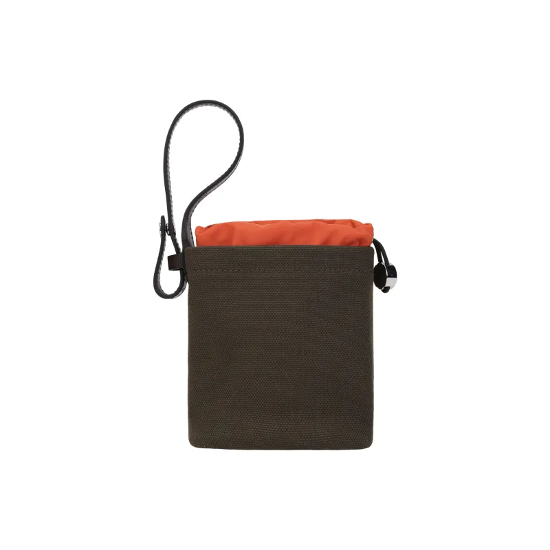 HERMES On-The-Go Coated Canvas With Leather Dog Bag Accessory Unisex Khaki-2