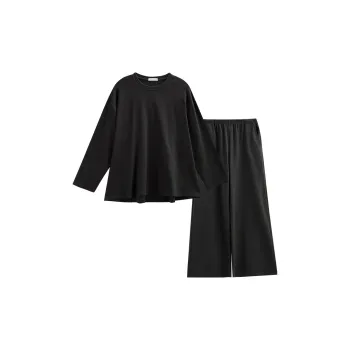 Same Language Pajama Set Women's Feather Black