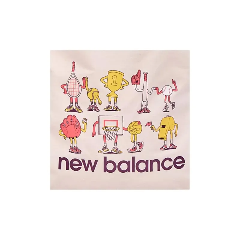 New Balance Canvas Tote Bag, Shopping Bag, Shoulder Bag Women's Drifting Red-2