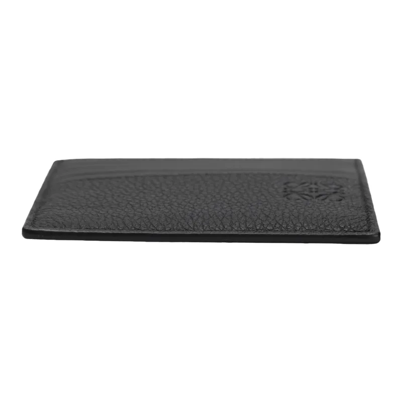 LOEWE Grained Calfskin Card Holder Men's Black-3