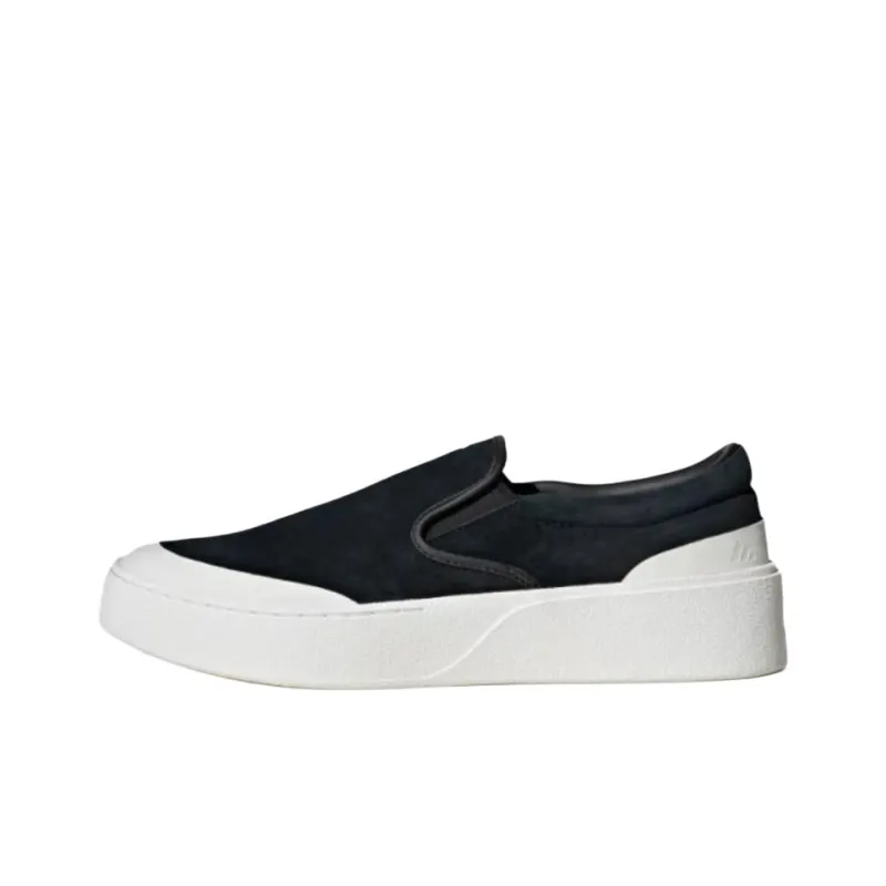 Adidas Labcourt Anti-Slip Wear-Resistant Low-Top Skateboard Shoes Unisex Black Bright White Light Gold-0