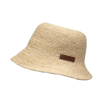 LONGCHAMP Raffia Palm Fiber Hats & Caps Women's Brown