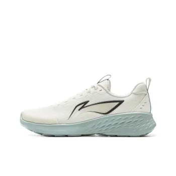 LiNing Light Cloud Cushioned Anti Slip And Wear Resistant Lightweight Low Top Running Shoes Men's Ivory