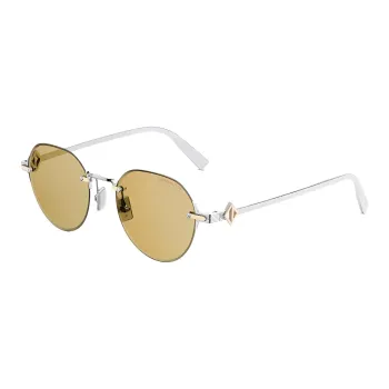 DIOR Metal Round Sunglasses Unisex Silver