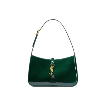 SAINT LAURENT LE5A7 Calfskin Shoulder Bag Women's Leaf Green