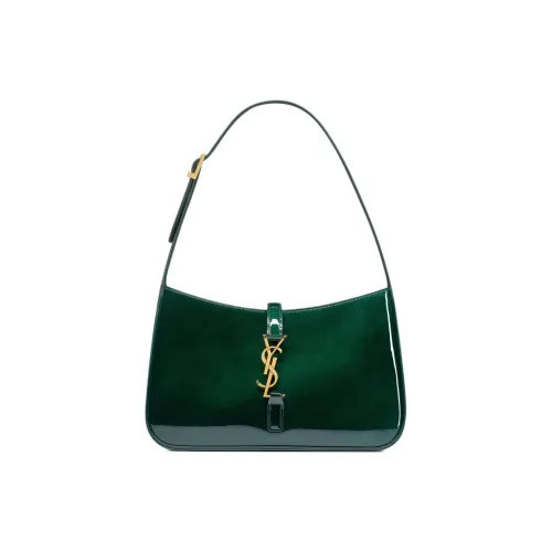 SAINT LAURENT LE5A7 Calfskin Shoulder Bag Women's Leaf Green