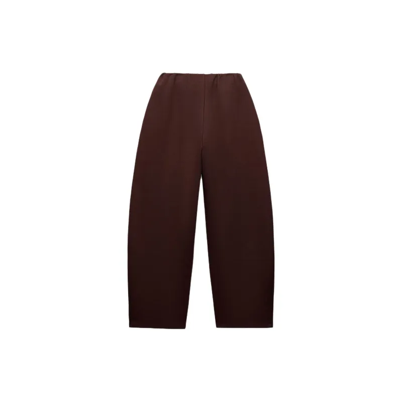 ZARA Casual Pants Women's Burgundy Red-1