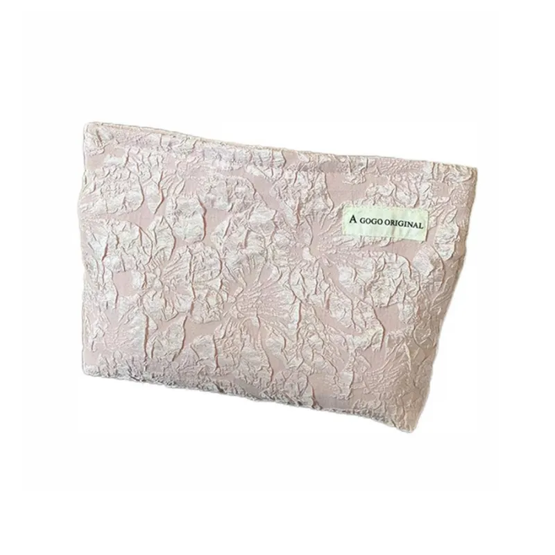 Boniu Jacquard Makeup Bag Regular Women's Black/White/Champagne/Lake Blue-3
