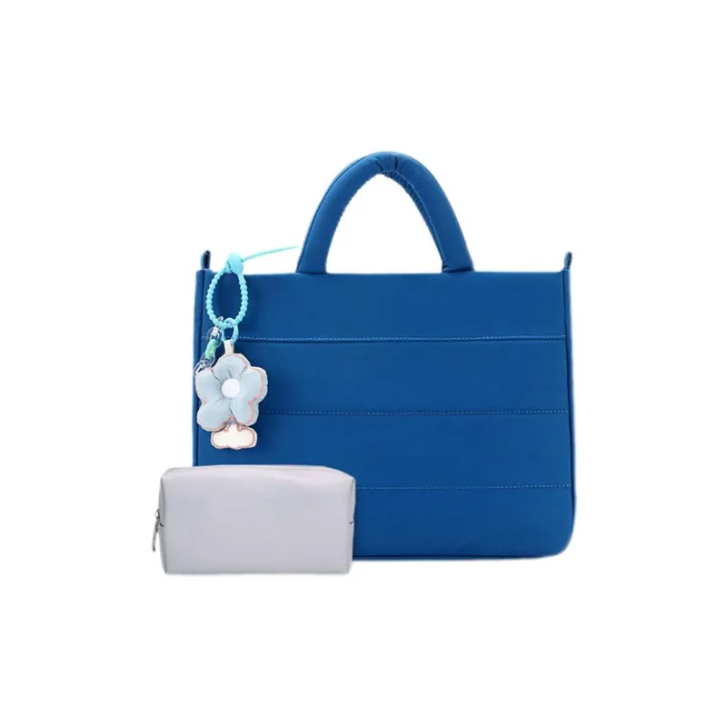 ALOENEY Oxford Laptop Bag Women's Cool Gray/Light Yellow/Colorful Blue-14