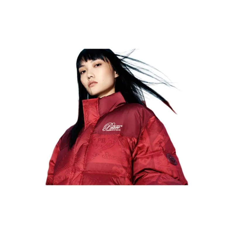 PEACEBIRD New Year Down Jacket Women's China Red-2